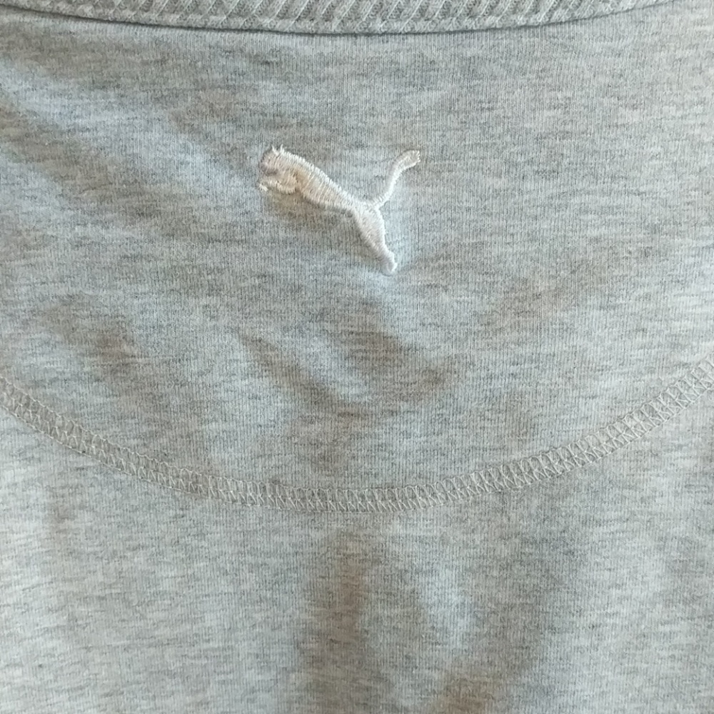 Last chance! Puma gray thin sweatshirt with scoop-neck - Picture 6 of 8